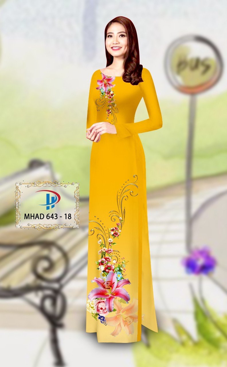 Vải áo dài hoa ly MHAD 643 17 vai-ao-dai-hoa-ly-tlad3229