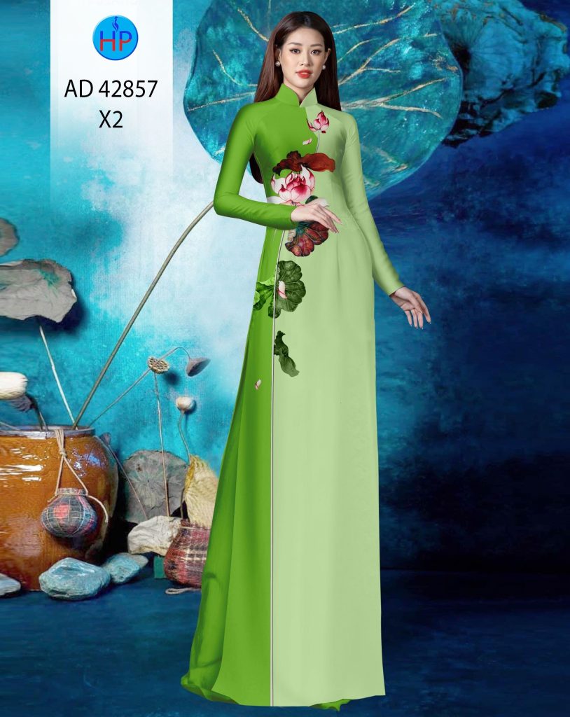Vải áo dài vẽ Hoa Sen 11 vai-ao-dai-ve-hoa-sen