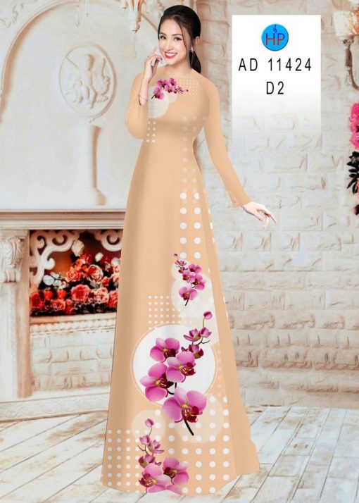 Vải áo dài Hoa Lan ad 11424 7 vai-ao-dai-dep-hinh-hoa-lan