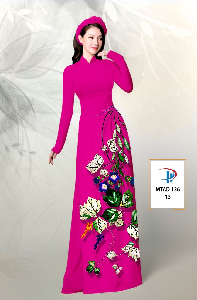 vải áo dài hoa cây lá xem nhiều mtad 136 vai-ao-dai-dep-in-hoa-la