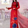 vai-ao-dai-hoa-hong
