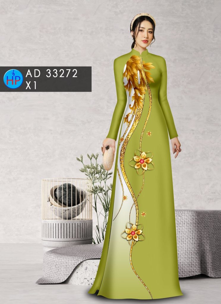 Vải áo dài hoa cây lá ad 33272 6 vai-ao-dai-hoa-la