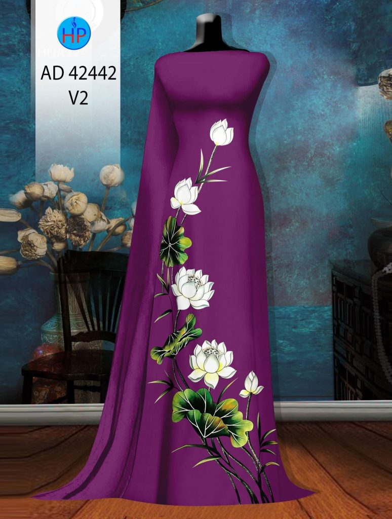 vai-ao-dai-in-hinh-hoa-sen