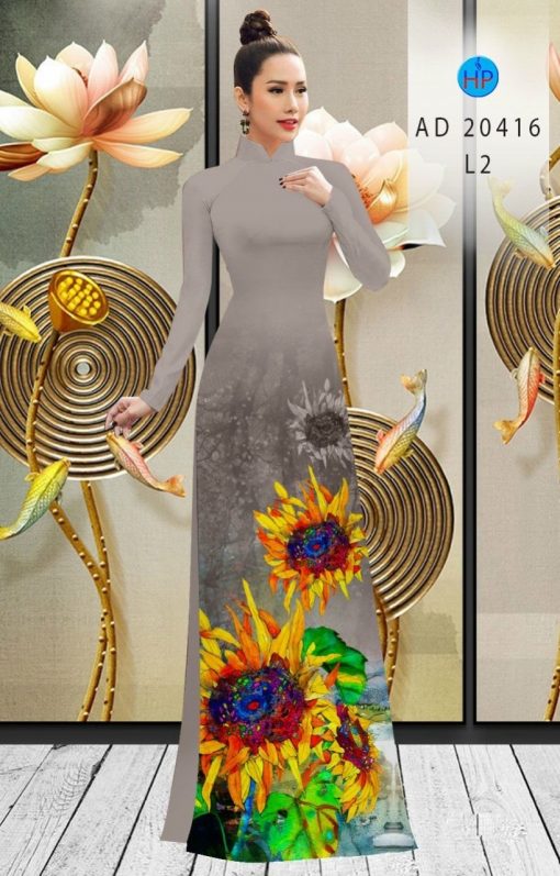 Vải áo dài Hoa Hướng Dương ad 20416 7 vai-ao-dai-hoa-huong-duong