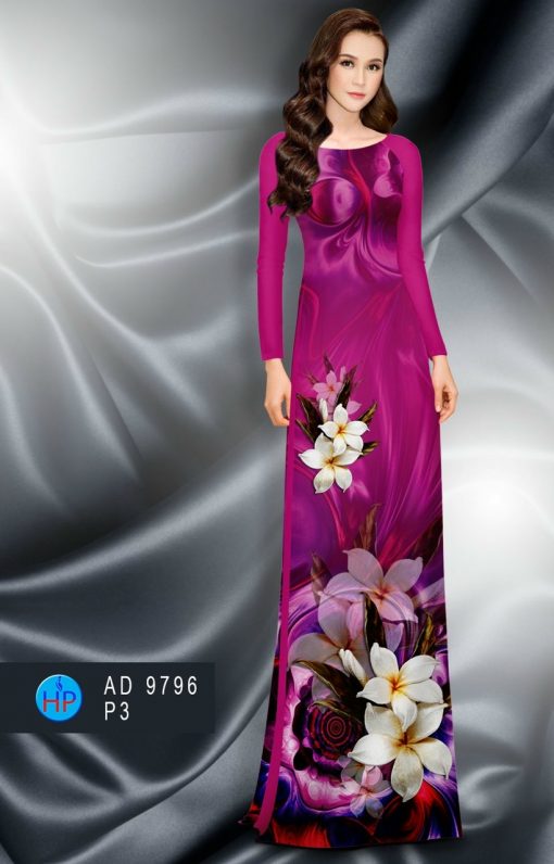 Vải áo dài Hoa Sứ ad 9796 4