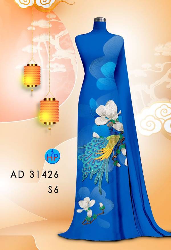 Vải áo dài chim Công Cò ad 31426 6 vai-ao-dai-in-3d-chim-cong
