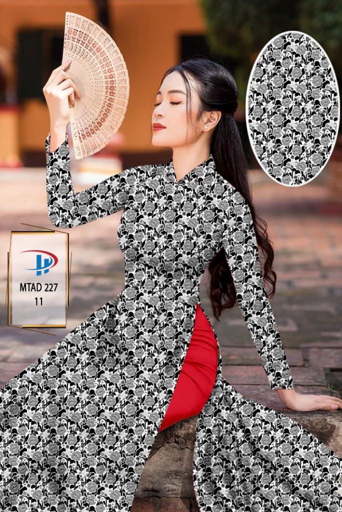 Vải áo dài Hoa Nhí đẹp mẫu mới ra hiện nay mtad 227 vai-ao-dai-in-3d-hinh-hoa-nhi