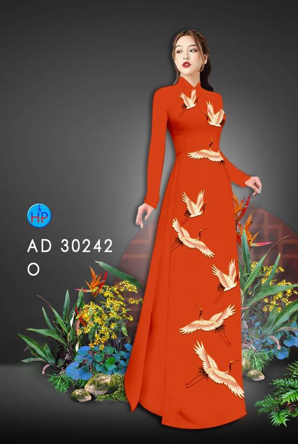 Vải áo dài chim Cò ad 30242 1 vai-may-ao-dai-in-3d-chim-co