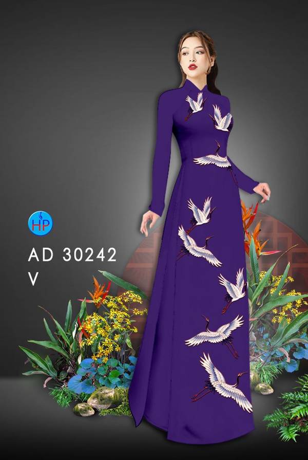 Vải áo dài chim Cò ad 30242 3 vai-may-ao-dai-in-3d-chim-co