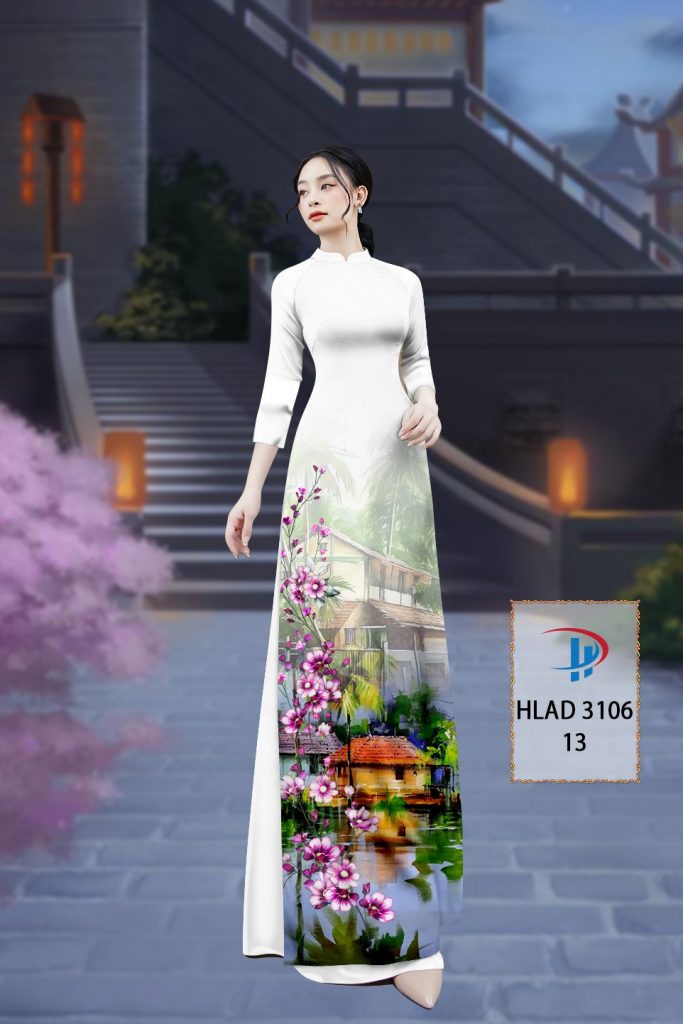 Vải áo dài Phong Cảnh HLAD 3106 2 Vai-ao-dai-phong-canh-hlad-3106