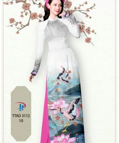 vai-ao-dai-sen-va-chim-hac
