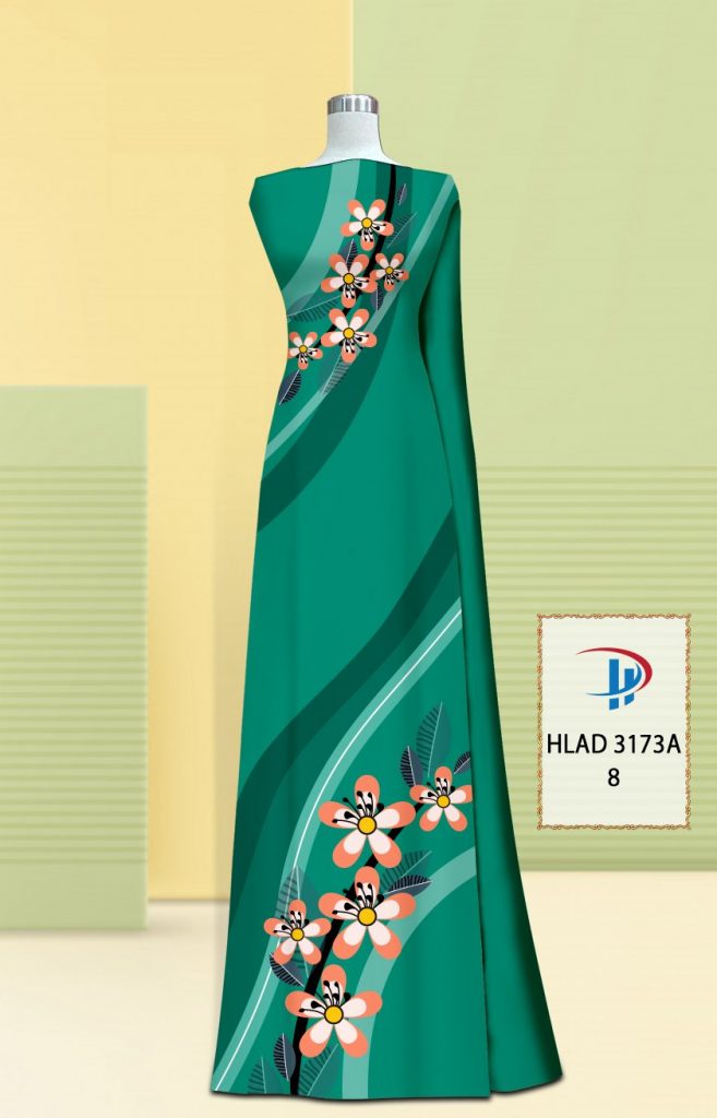 Vải áo dài Hoa Trên Hoa Dưới HLAD 3173A 1 vai-ao-dai-hoa-tren-hoa-duoi-hlad-3173a