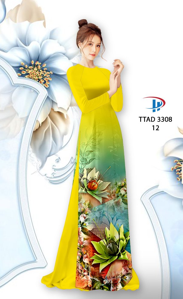 Vải áo dài Hoa Chân TTAD 3308 4 vai-ao-dai-hoa-atiso-ttad-3308