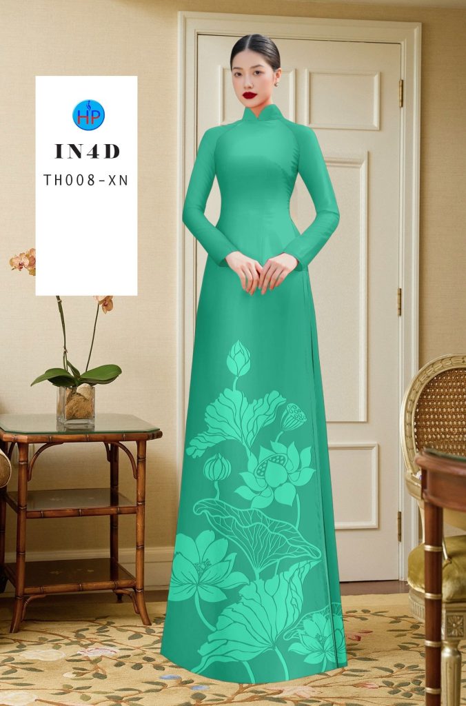 vải áo dài Hoa Sen In 4D TH 008 17 vai-ao-dai-hoa-sen-in-4d-th-008