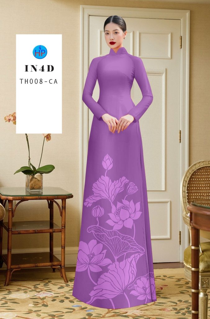 vải áo dài Hoa Sen In 4D TH 008 11 vai-ao-dai-hoa-sen-in-4d-th-008
