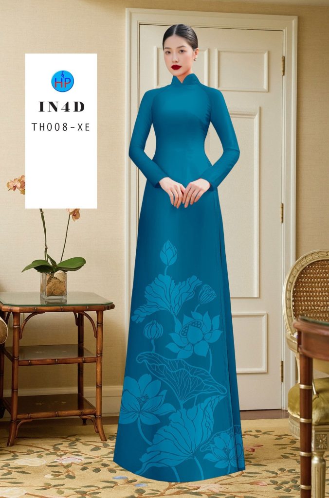 vải áo dài Hoa Sen In 4D TH 008 9 vai-ao-dai-hoa-sen-in-4d-th-008