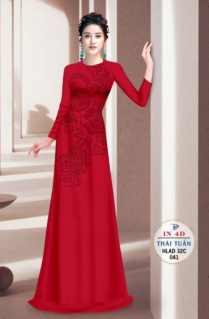 Vải áo dài lụa in 4D HLAD 32C 1 vai-ao-dai-lụa-in-4d-hlad-32c