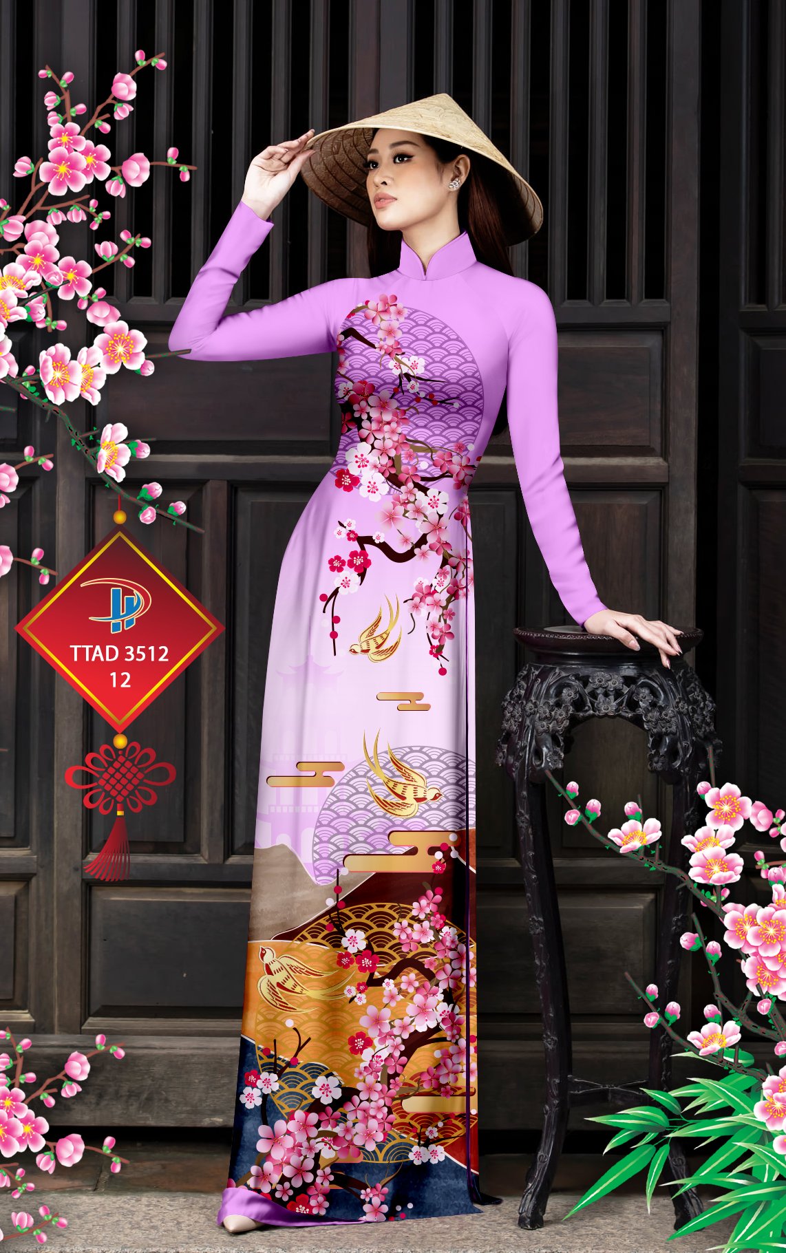 Vải áo dài Hoa Đào TTAD 3512 11 vai-ao-dai-hoa-dao-ttad-3512