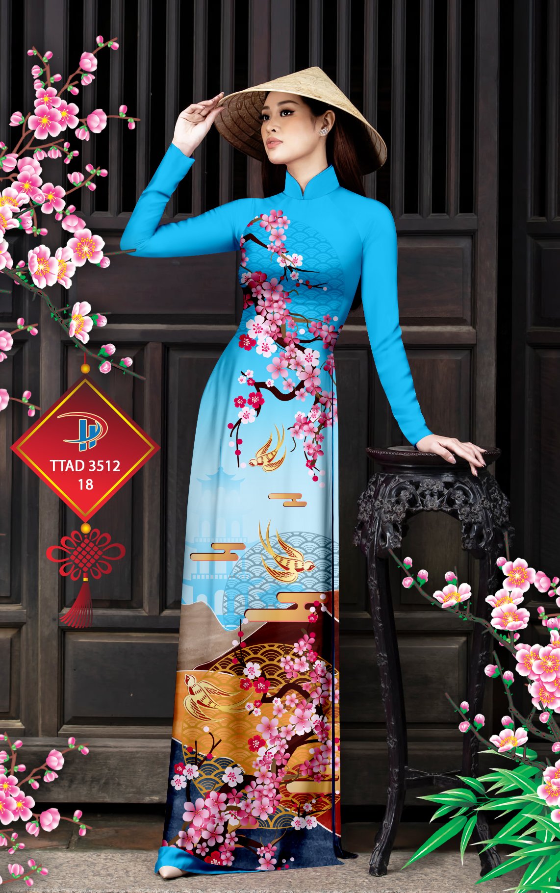 Vải áo dài Hoa Đào TTAD 3512 13 vai-ao-dai-hoa-dao-ttad-3512