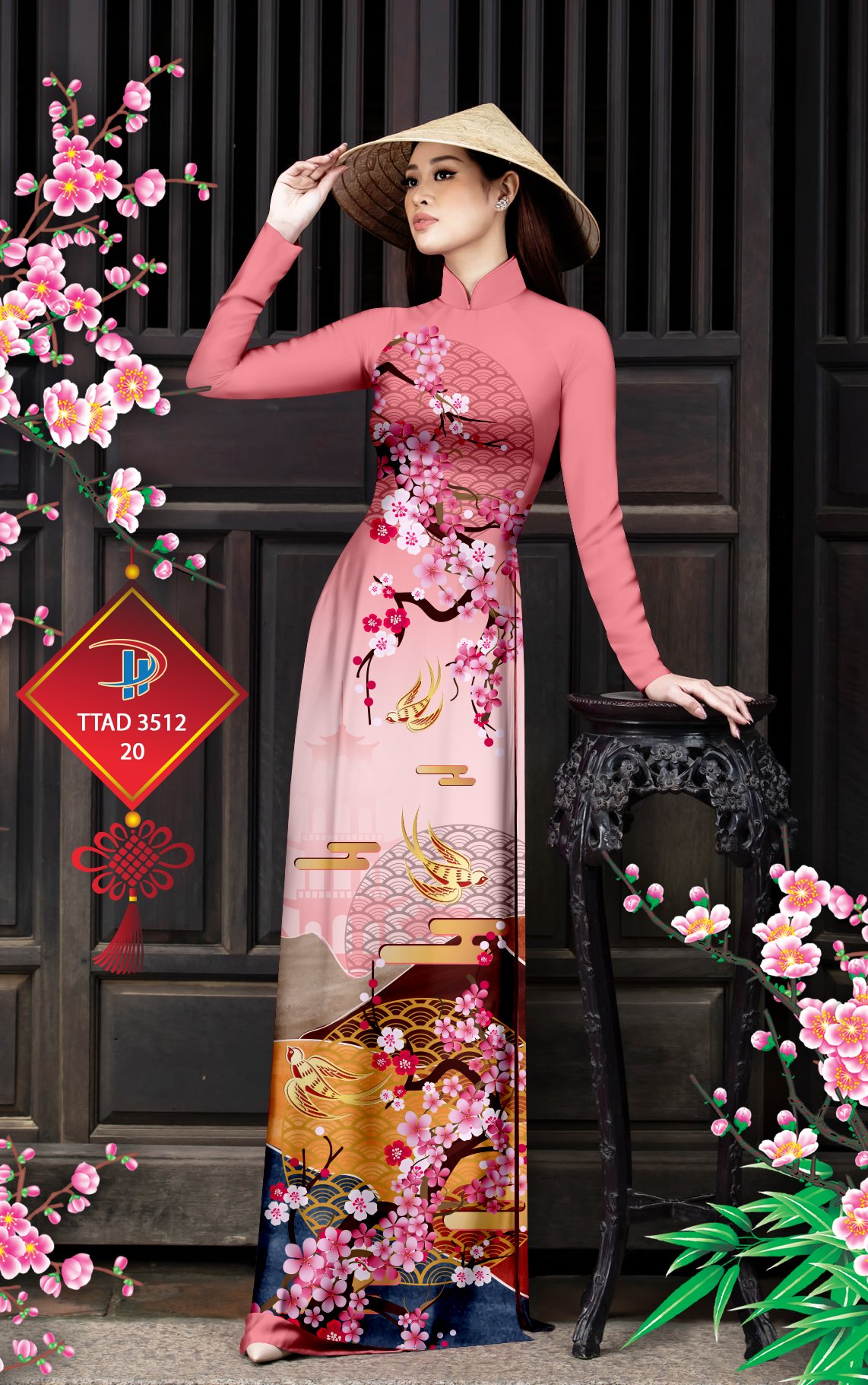 Vải áo dài Hoa Đào TTAD 3512 19 vai-ao-dai-hoa-dao-ttad-3512