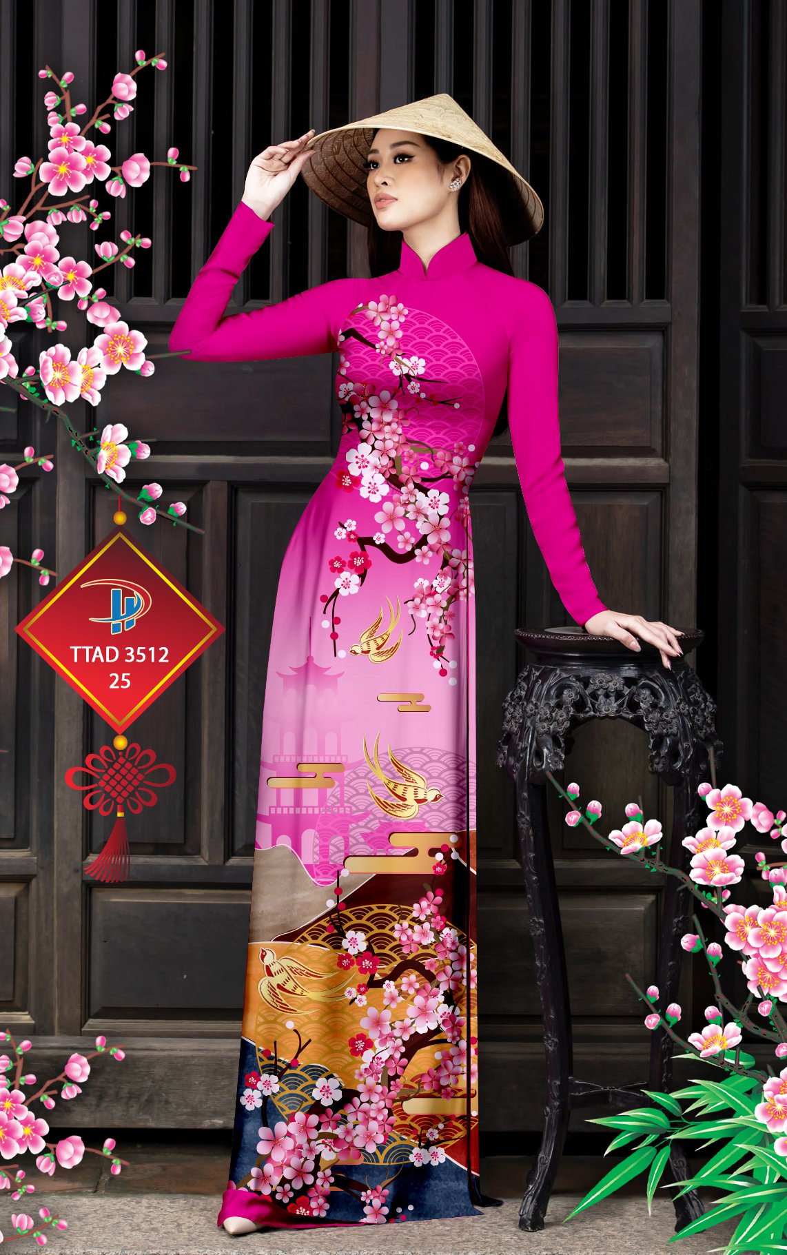 Vải áo dài Hoa Đào TTAD 3512 21 vai-ao-dai-hoa-dao-ttad-3512