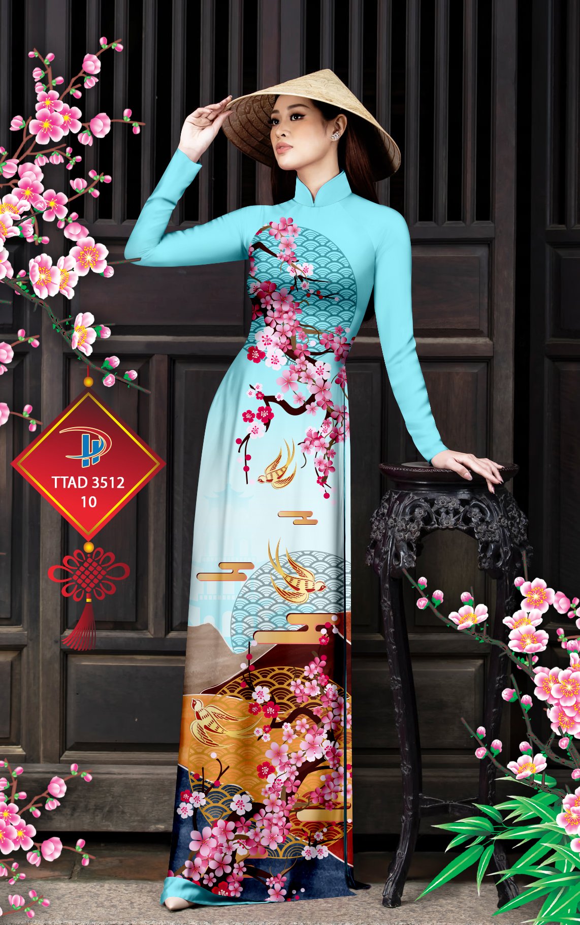 Vải áo dài Hoa Đào TTAD 3512 5 vai-ao-dai-hoa-dao-ttad-3512