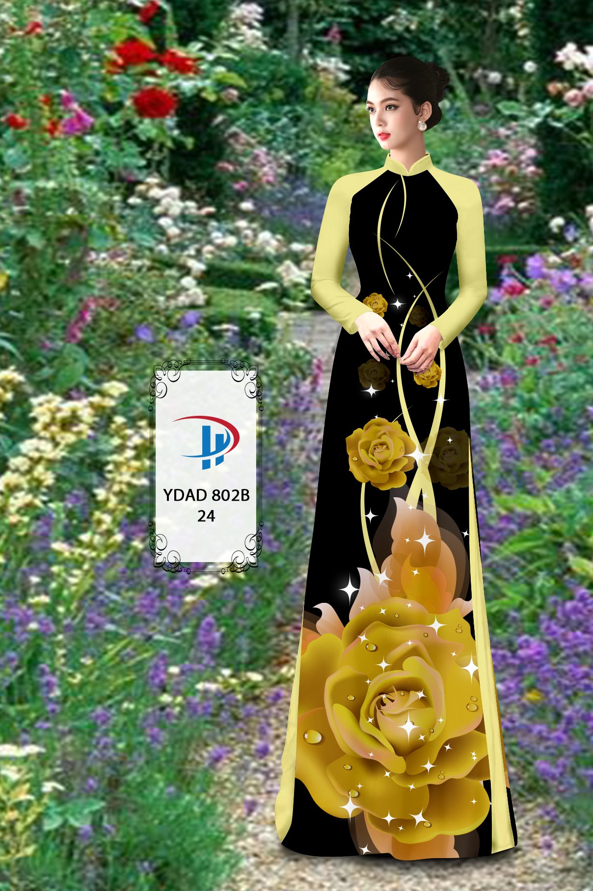 Vải áo dài Hoa Hồng YDAD 802B 11 vai-ao-dai-hoa-hong-ydad-802b