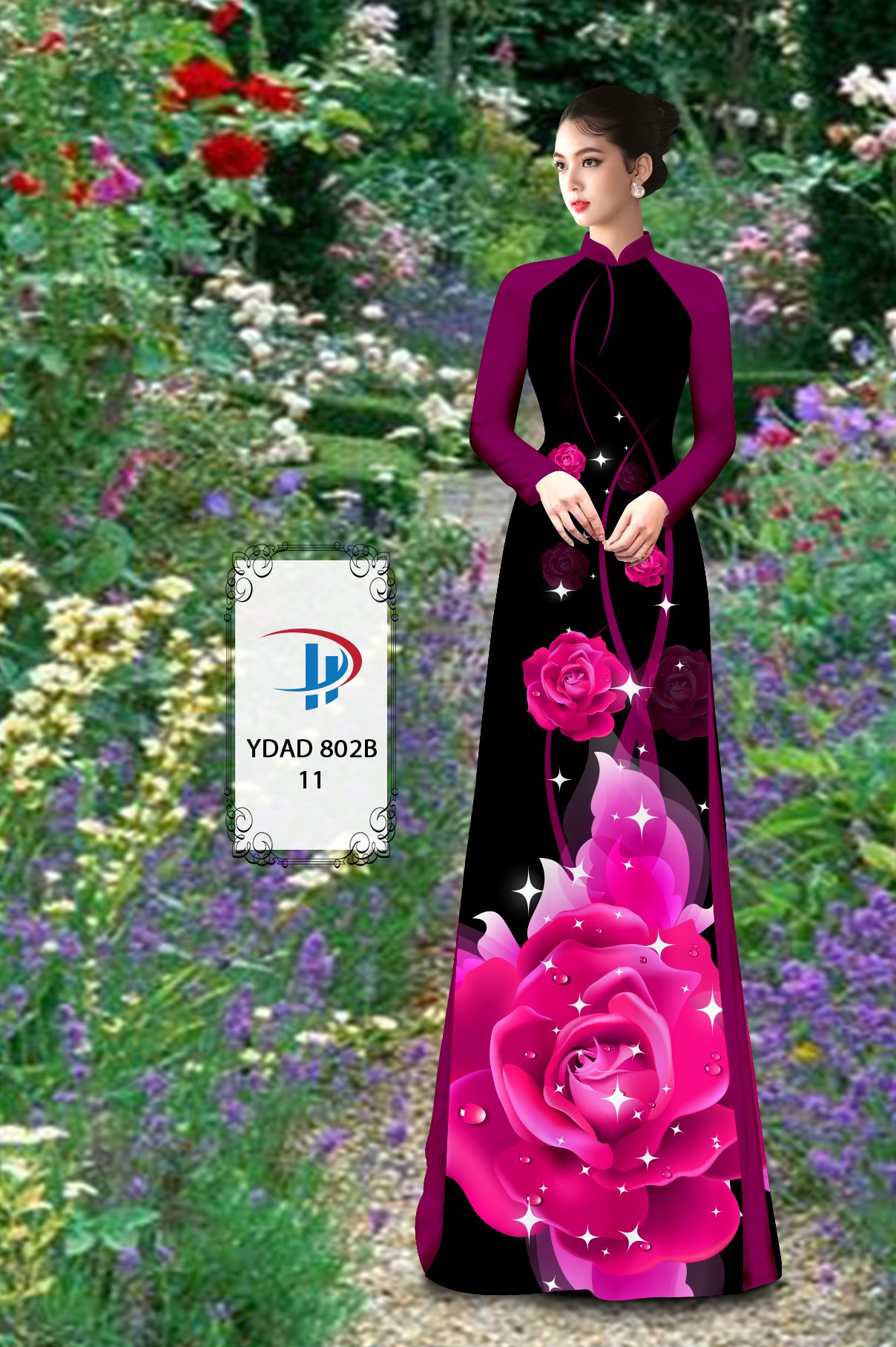 Vải áo dài Hoa Hồng YDAD 802B 22 vai-ao-dai-hoa-hong-ydad-802b