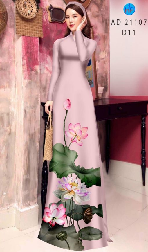 Vải áo dài Hoa Sen AD 21107 1 vai-ao-dai-hoa-sen-ad-21107