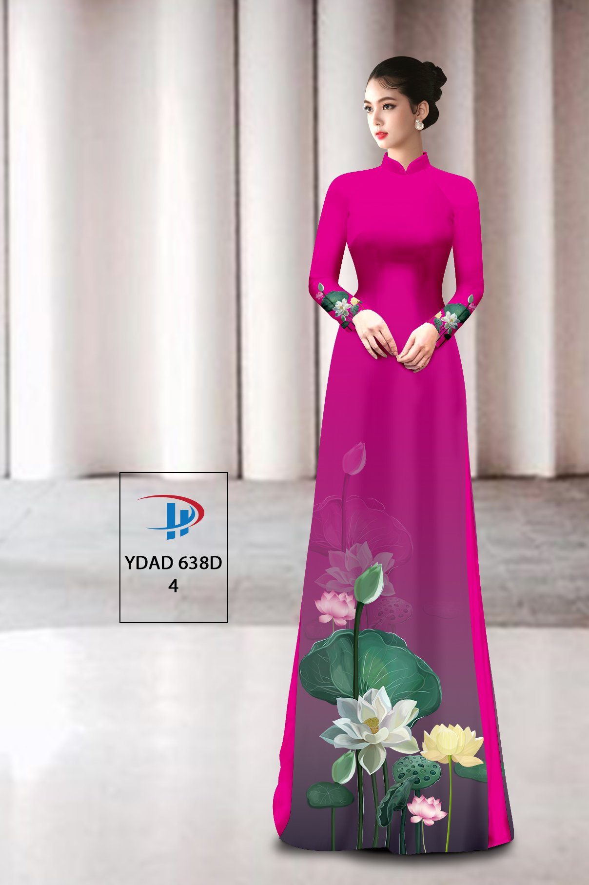 Vải áo dài Hoa Sen YDAD 638B 6 vai-ao-dai-hoa-sen-ydad-638b
