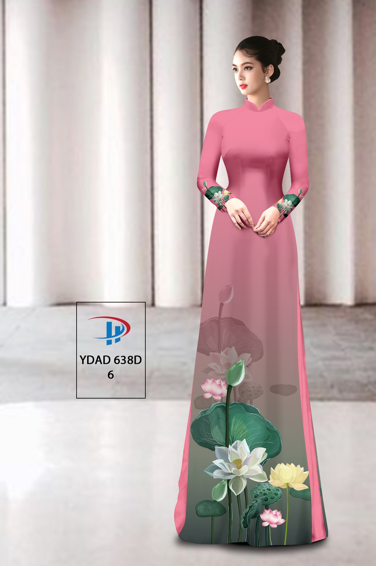 Vải áo dài Hoa Sen YDAD 638B 2 vai-ao-dai-hoa-sen-ydad-638b