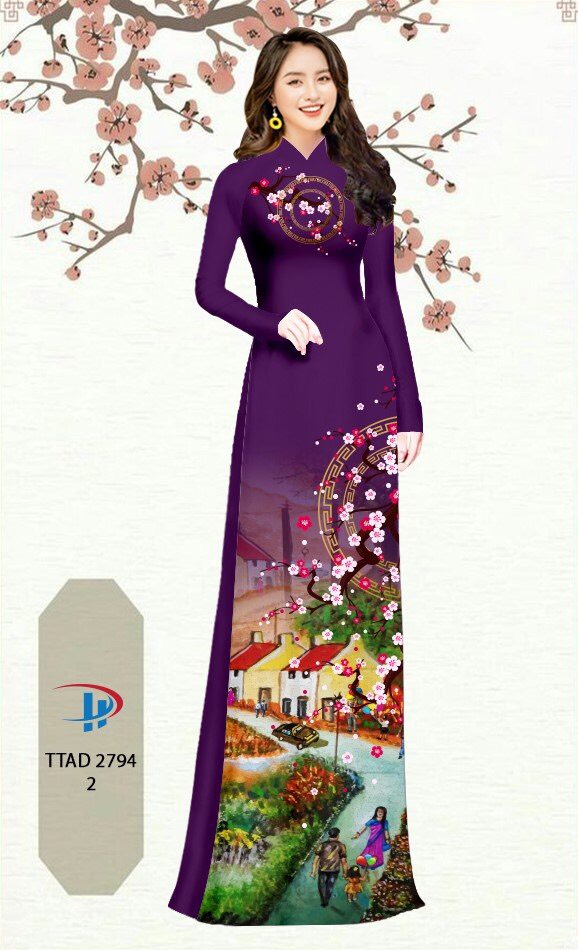 Vải áo dài Hoa Đào TTAD 2794 8 vai-ao-dai-hoa-dao-ttad-2794
