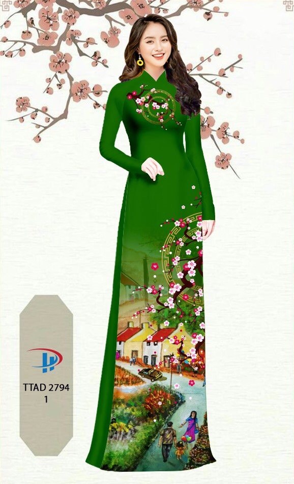 Vải áo dài Hoa Đào TTAD 2794 7 vai-ao-dai-hoa-dao-ttad-2794