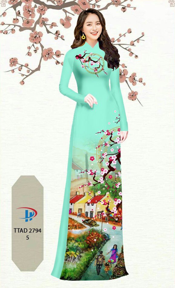 Vải áo dài Hoa Đào TTAD 2794 5 vai-ao-dai-hoa-dao-ttad-2794