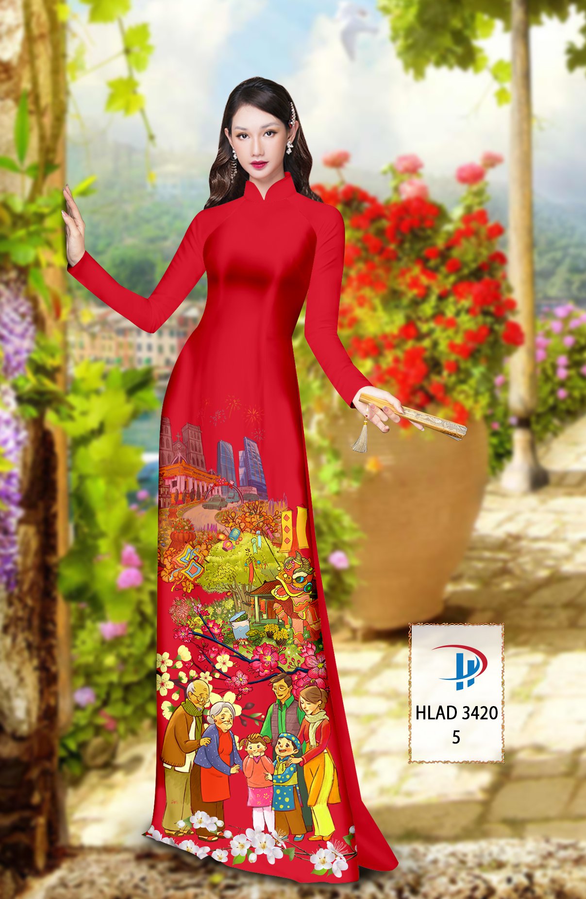 Vải áo dài Lễ Tết HLAD 3420 13 vai-ao-dai-le-tet-hlad-3420