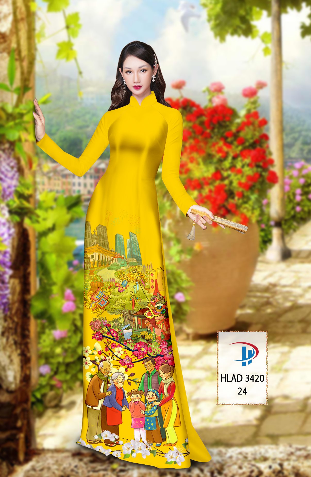 Vải áo dài Lễ Tết HLAD 3420 18 vai-ao-dai-le-tet-hlad-3420