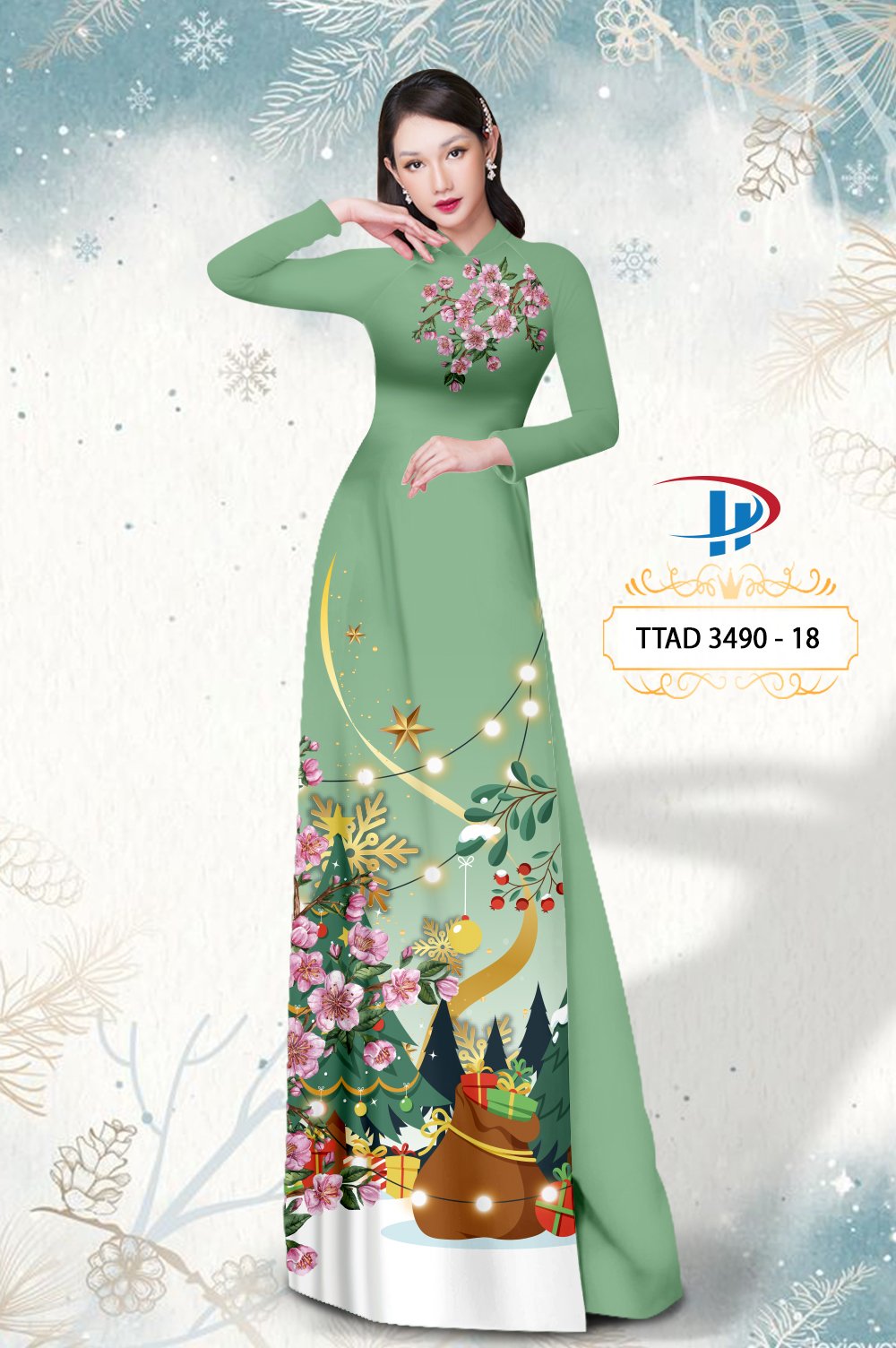 Vải áo dài Giáng Sinh TTAD 3490 24 vai-ao-dai-giang-sinh-ttad-3490