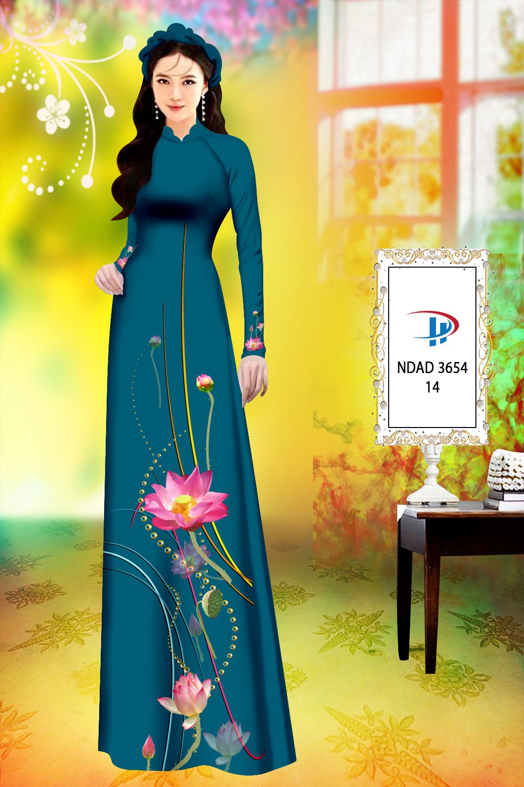 Vải áo dài Hoa Sen NDAD 3654 10 vai-ao-dai-hoa-sen-ndad-3654