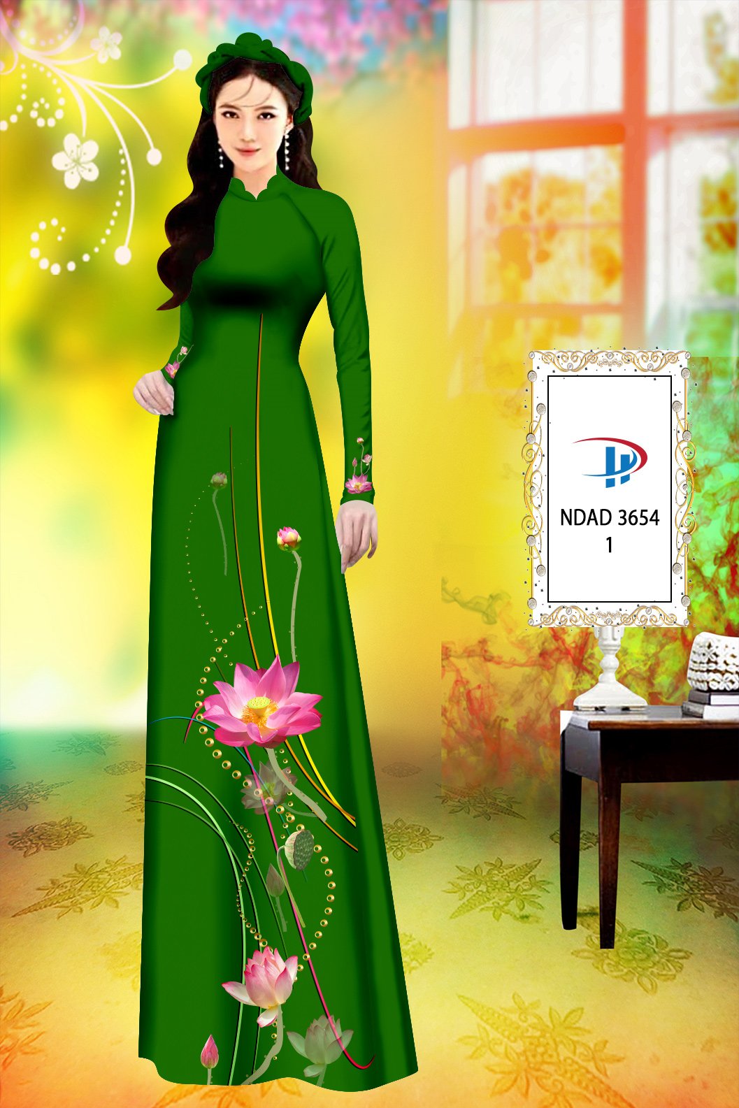 Vải áo dài Hoa Sen NDAD 3654 7 vai-ao-dai-hoa-sen-ndad-3654