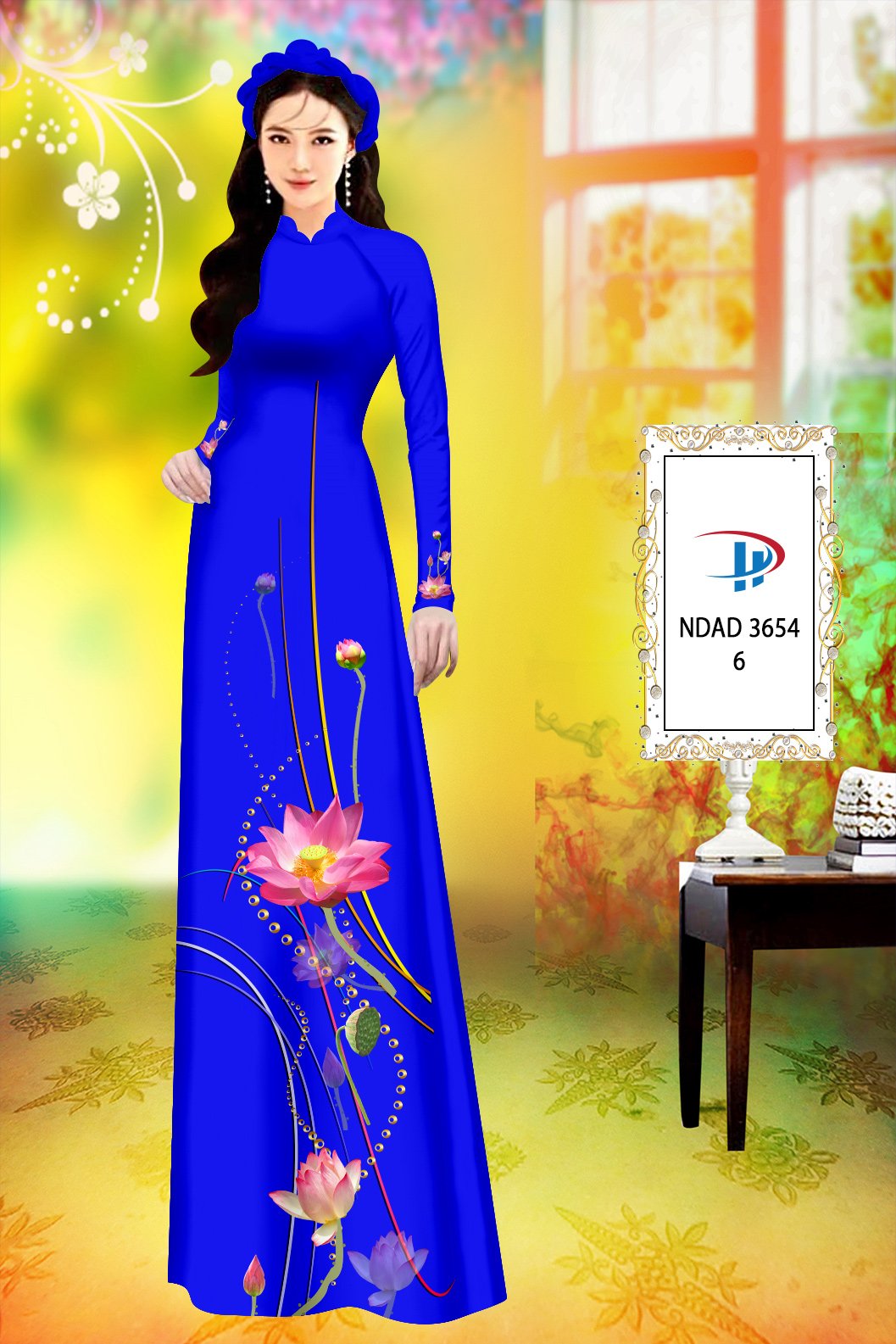 Vải áo dài Hoa Sen NDAD 3654 3 vai-ao-dai-hoa-sen-ndad-3654