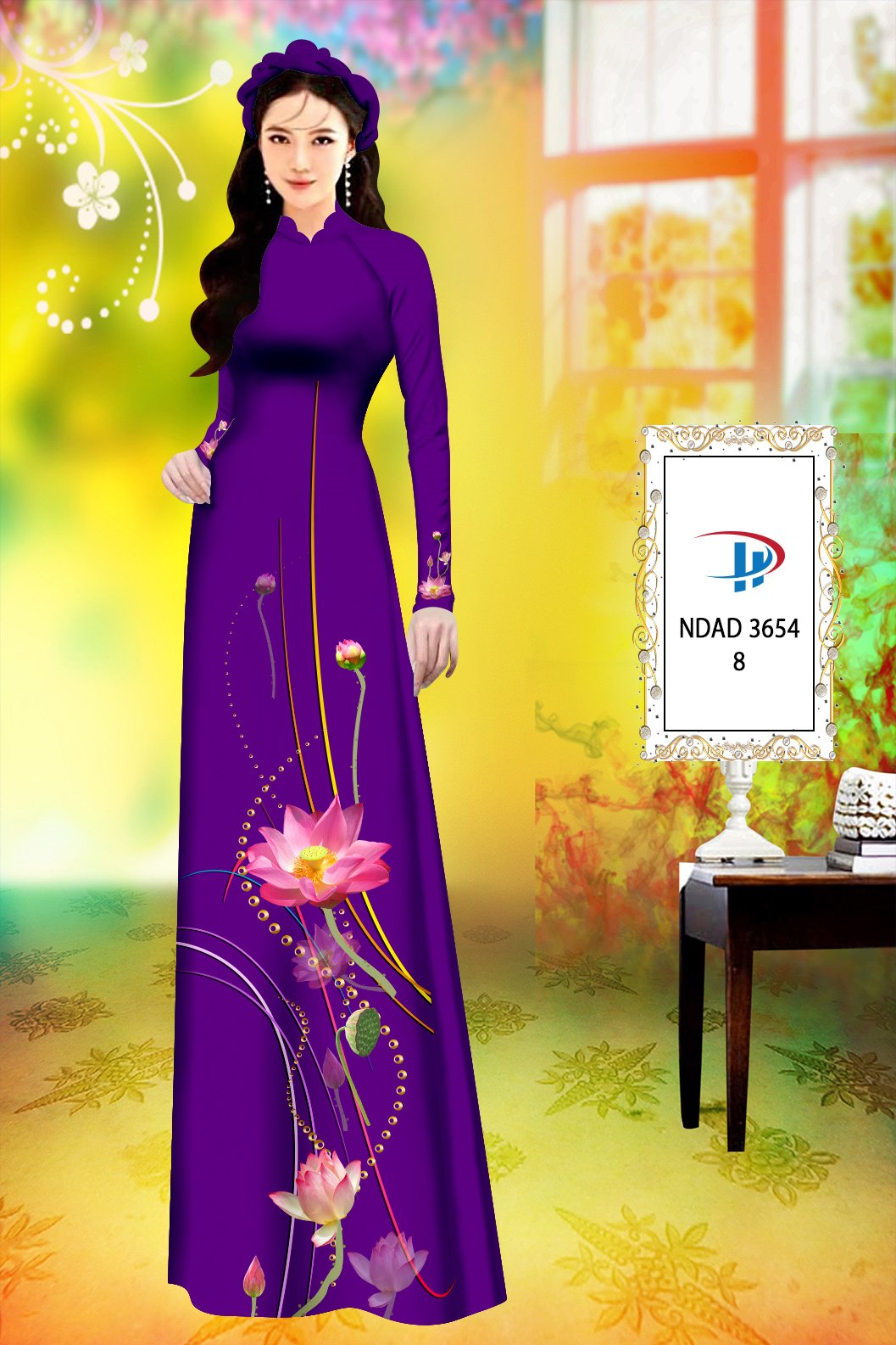 Vải áo dài Hoa Sen NDAD 3654 1 vai-ao-dai-hoa-sen-ndad-3654