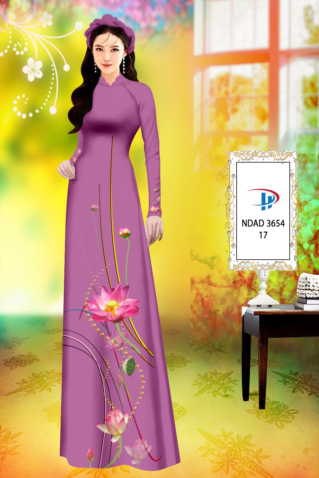 Vải áo dài Hoa Sen NDAD 3654 23 vai-ao-dai-hoa-sen-ndad-3654
