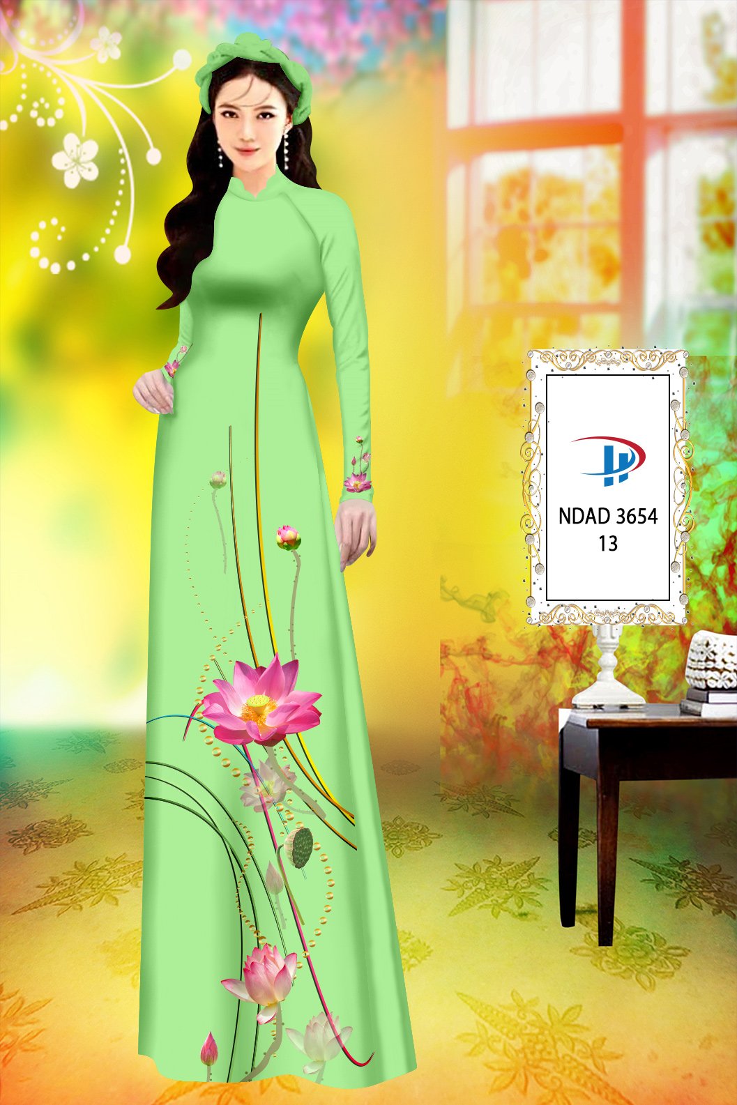 Vải áo dài Hoa Sen NDAD 3654 22 vai-ao-dai-hoa-sen-ndad-3654