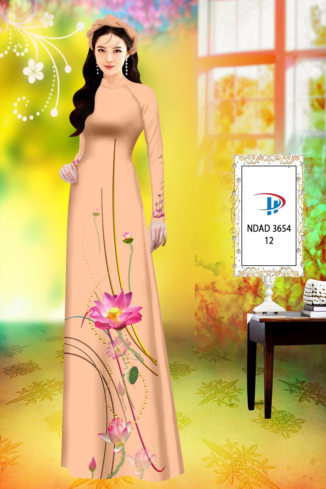 Vải áo dài Hoa Sen NDAD 3654 21 vai-ao-dai-hoa-sen-ndad-3654