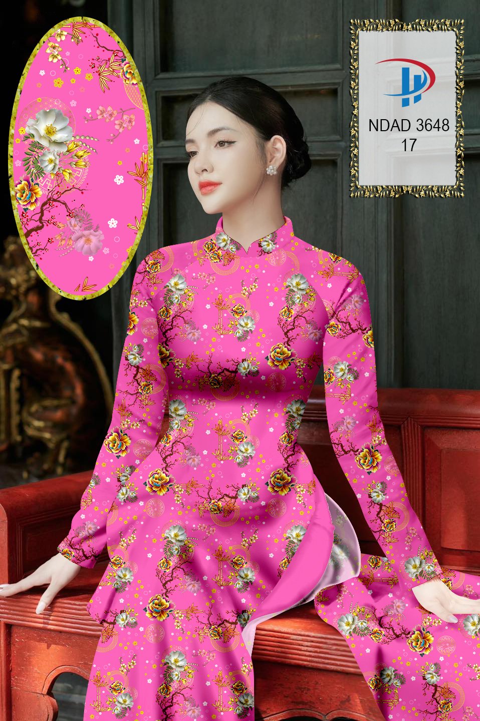 Vải áo dài Lễ Tết NDAD 3648 2 vai-ao-dai-le-tet-ndad-3648