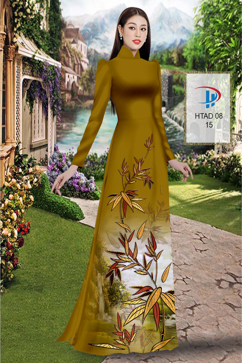 Vải áo dài Cây Tre Trúc HTAD 08 15 vai-ao-dai-cay-tre-truc-htad-08