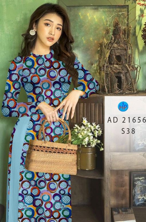 Vải áo dài Chấm Bi AD 21656 5 vai-ao-dai-cham-bi-ad-21656