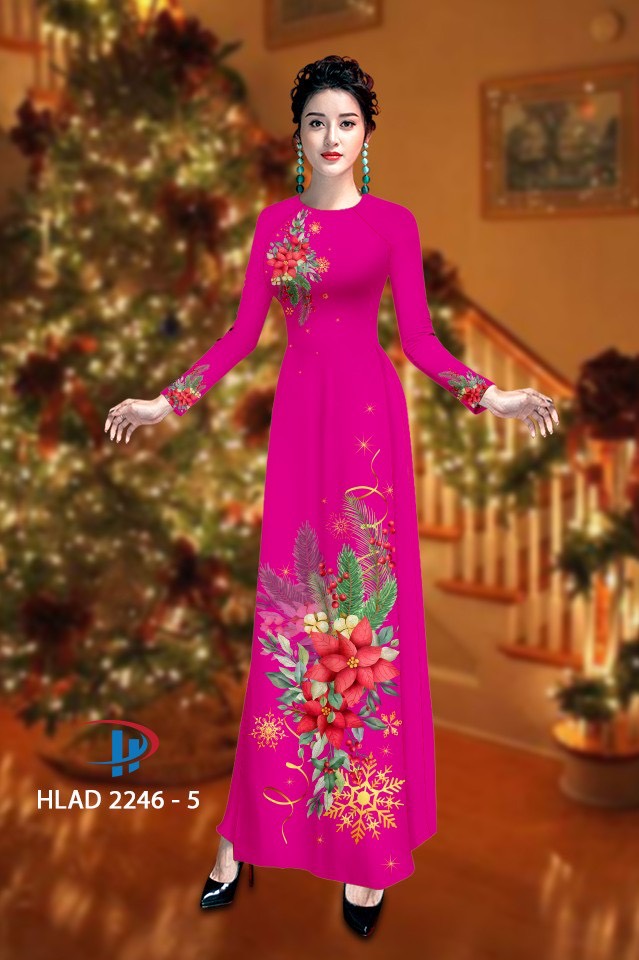 Vải áo dài Giáng Sinh HLAD 2246 4 vai-ao-dai-giang-sinh-hlad-2246