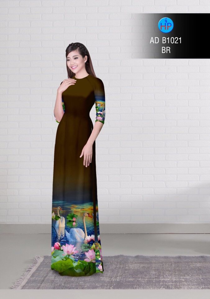 Vải áo dài Hoa Sen AD B1021 11 Vải áo dài Hoa Sen AD B1021