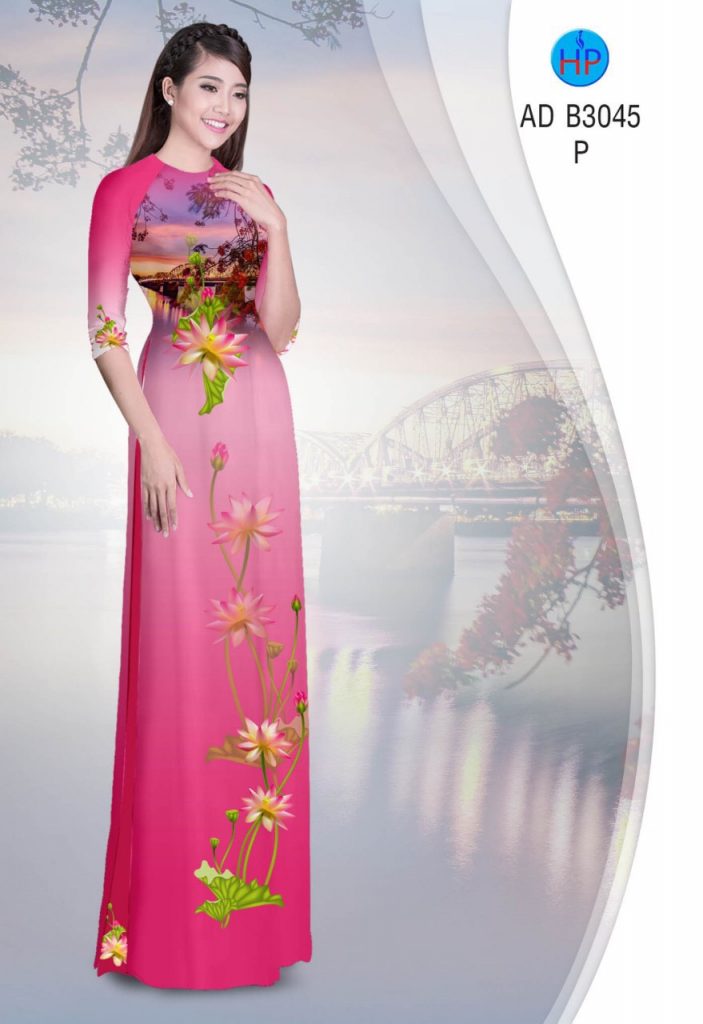 Vải áo dài Hoa Sen AD B3045 1 vai-ao-dai-hoa-sen-ad-b3045